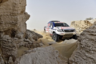 Marek Dabrowski finished fifth in the Sealine Rally in his Team Orlen Toyota.