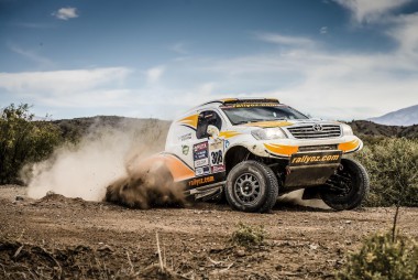 Australian Peter Jerie on his way to a superb drive on the Dakar Rally with navigator Dale Moscatt.
